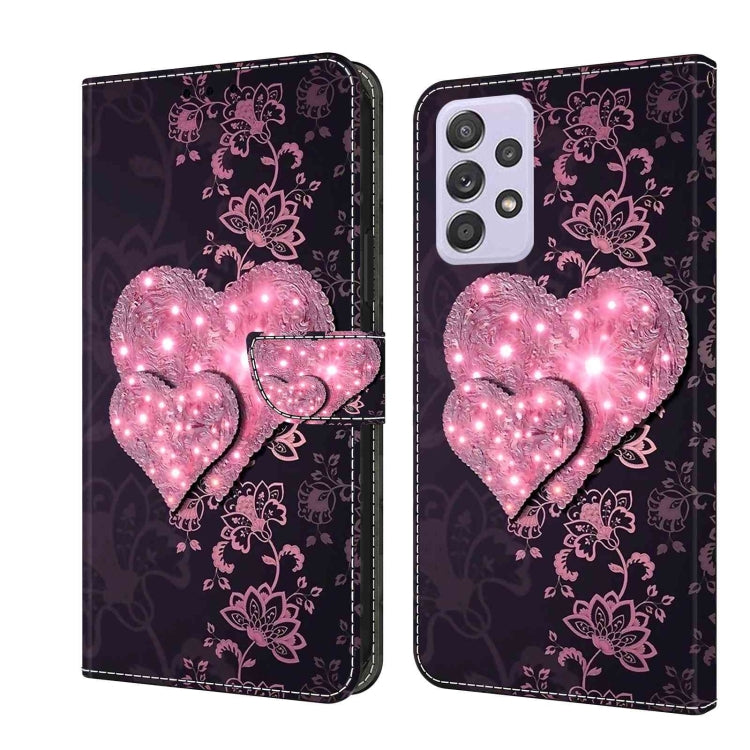 For Samsung Galaxy A52 / A52s 5G Crystal 3D Shockproof Protective Leather Phone Case(Lace Love) - free shipping - PMC TechLife - Order now!