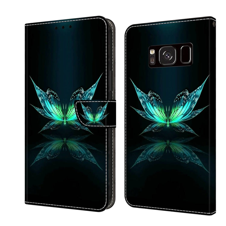 For Samsung Galaxy S8 Crystal 3D Shockproof Protective Leather Phone Case(Reflection Dutterfly) - free shipping - PMC TechLife - Order now!