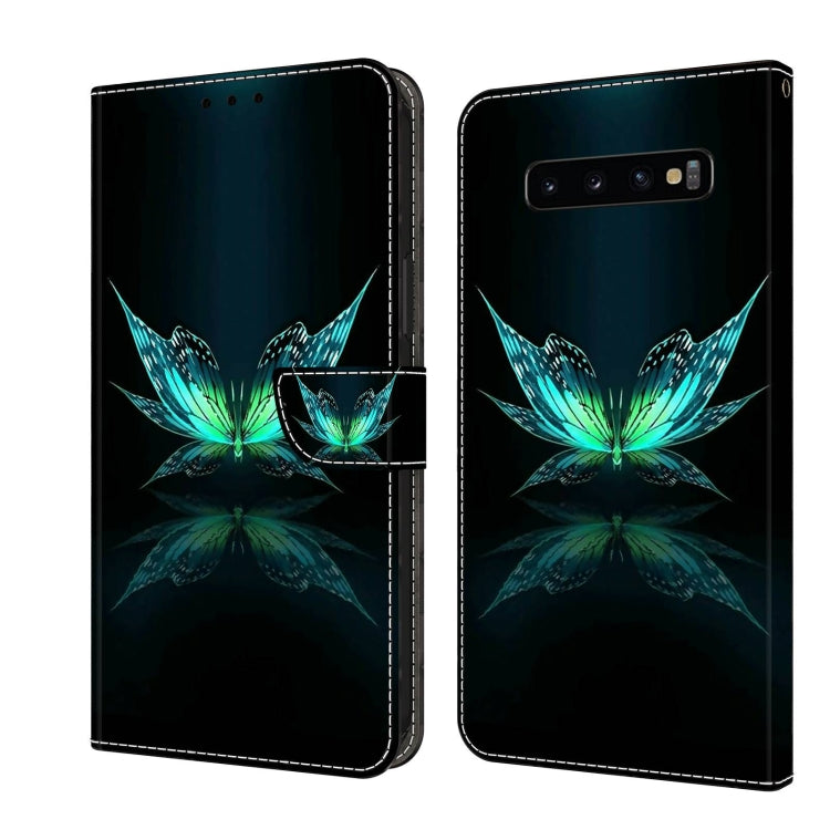 For Samsung Galaxy S10+ Crystal 3D Shockproof Protective Leather Phone Case(Reflection Dutterfly) - free shipping - PMC TechLife - Order now!