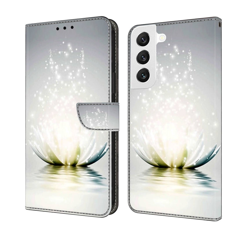 For Samsung Galaxy S22 Crystal 3D Shockproof Protective Leather Phone Case(Light Lotus) - free shipping - PMC TechLife - Order now!