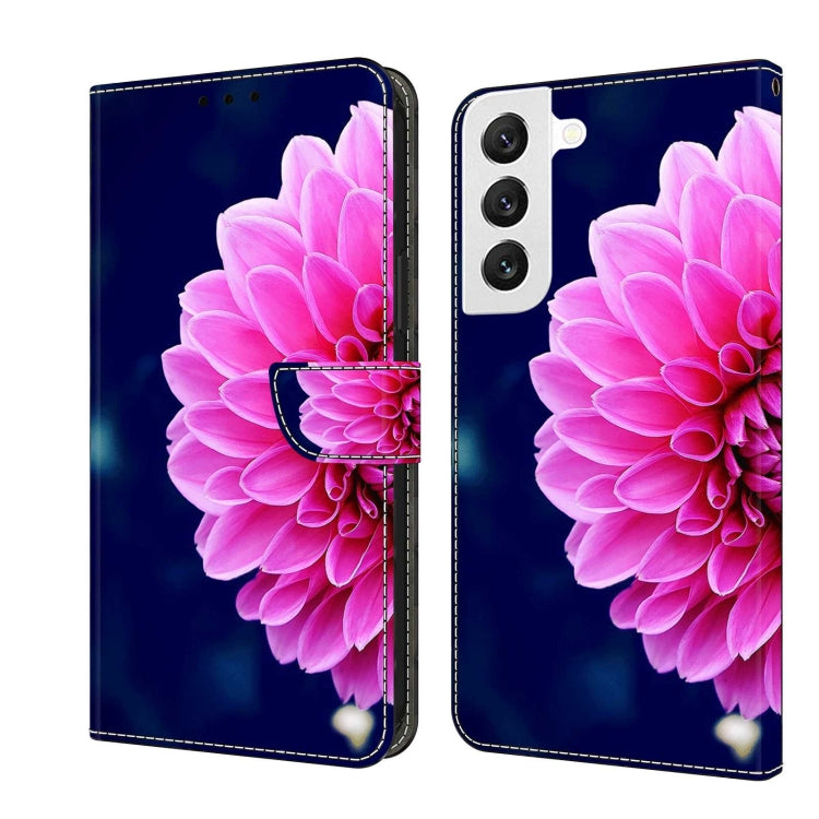 For Samsung Galaxy S22 Crystal 3D Shockproof Protective Leather Phone Case(Pink Petals) - free shipping - PMC TechLife - Order now!
