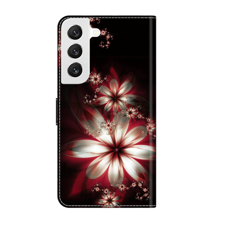 For Samsung Galaxy S22 Crystal 3D Shockproof Protective Leather Phone Case(Fantastic Flower) - free shipping - PMC TechLife - Order now!