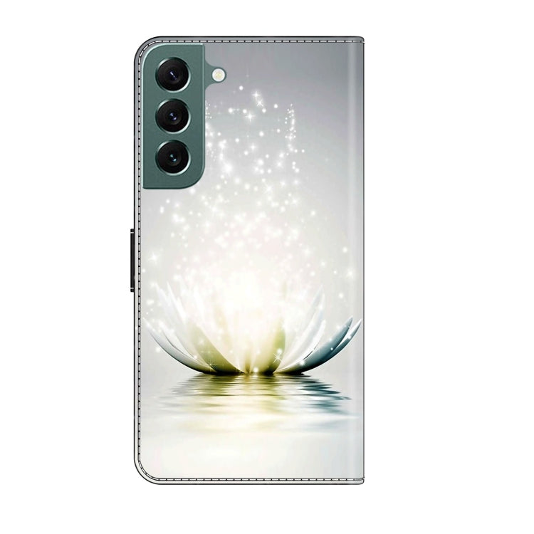 For Samsung Galaxy S22+ Crystal 3D Shockproof Protective Leather Phone Case(Light Lotus) - free shipping - PMC TechLife - Order now!