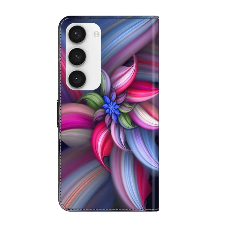 For Samsung Galaxy S23 Crystal 3D Shockproof Protective Leather Phone Case(Colorful Flower) - free shipping - PMC TechLife - Order now!