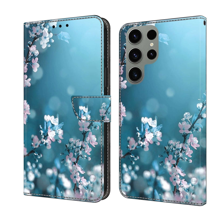For Samsung Galaxy S23 Ultra Crystal 3D Shockproof Protective Leather Phone Case(Plum Flower) - free shipping - PMC TechLife - Order now!