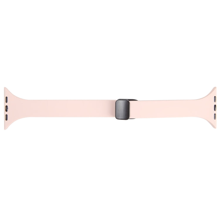 For Apple Watch SE 40mm Magnetic Buckle Slim Silicone Watch Band(Pink) - Watch Bands by PMC Jewellery | Online Shopping South Africa | PMC Jewellery