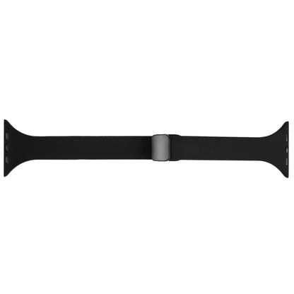 For Apple Watch 6 40mm Magnetic Buckle Slim Silicone Watch Band(Black) - Watch Bands by PMC Jewellery | Online Shopping South Africa | PMC Jewellery