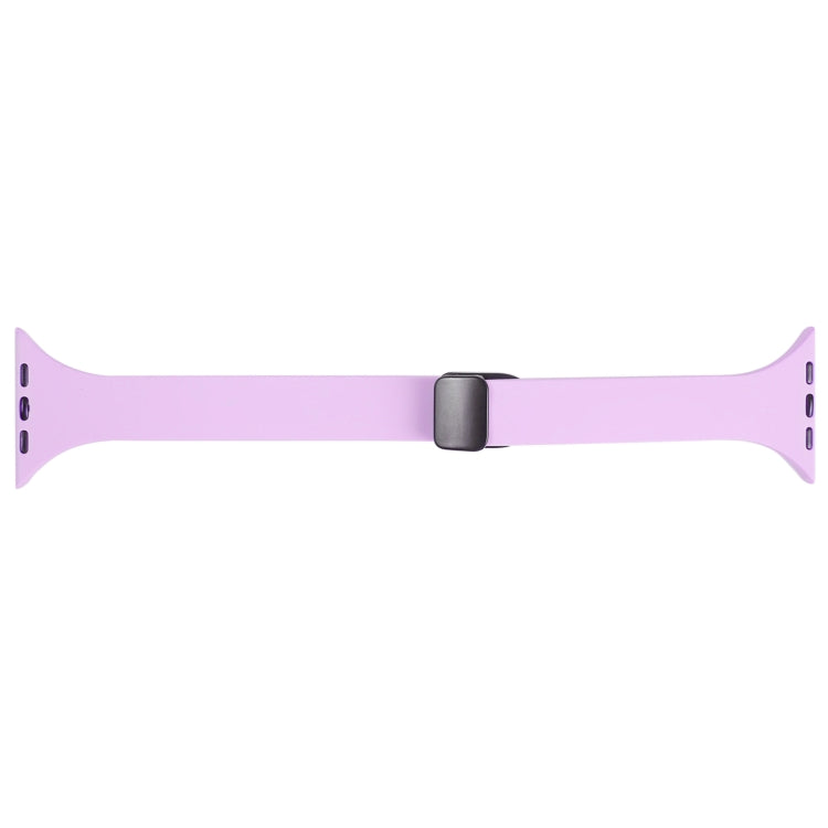 For Apple Watch 4 40mm Magnetic Buckle Slim Silicone Watch Band(Lavender) - Watch Bands by PMC Jewellery | Online Shopping South Africa | PMC Jewellery