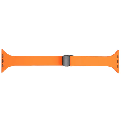 For Apple Watch 3 42mm Magnetic Buckle Slim Silicone Watch Band(Orange) - Watch Bands by PMC Jewellery | Online Shopping South Africa | PMC Jewellery