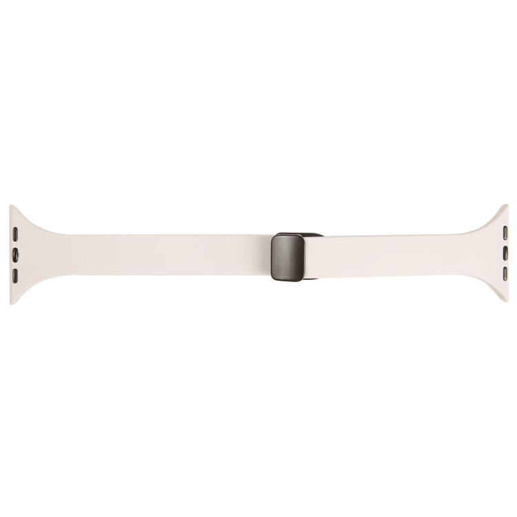 For Apple Watch 3 42mm Magnetic Buckle Slim Silicone Watch Band(Starlight) - Watch Bands by PMC TechLife | Online Shopping South Africa | PMC TechLife