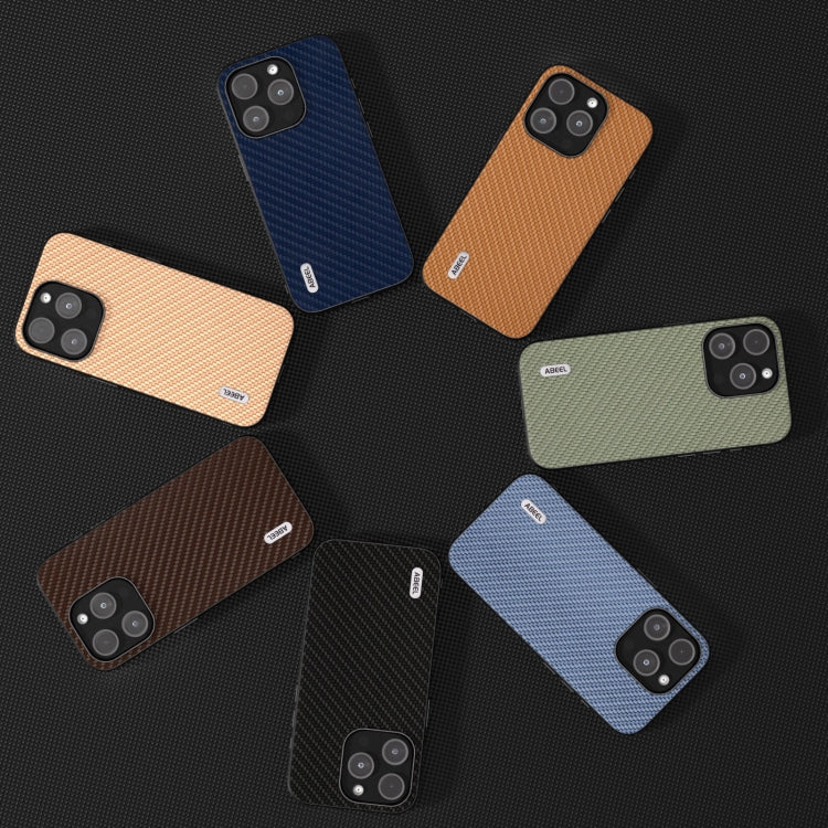 For iPhone 14 Pro ABEEL Carbon Fiber Texture Protective Phone Case(Dark Brown) - free shipping - PMC TechLife - Order now!
