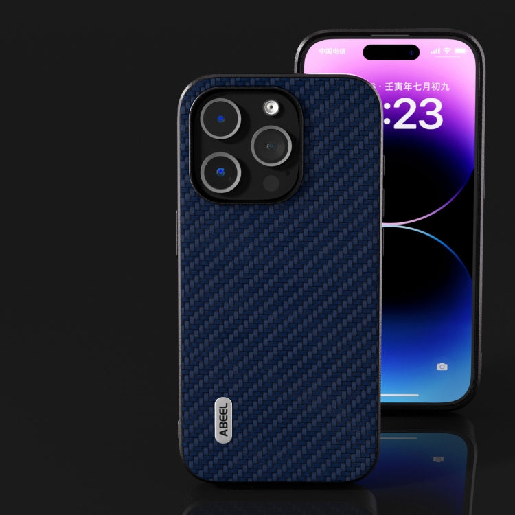 For iPhone 14 Pro Max ABEEL Carbon Fiber Texture Protective Phone Case(Dark Blue) - free shipping - PMC TechLife - Order now!