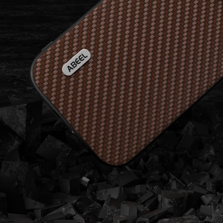 For iPhone 15 ABEEL Carbon Fiber Texture Protective Phone Case(Dark Brown) - free shipping - PMC TechLife - Order now!