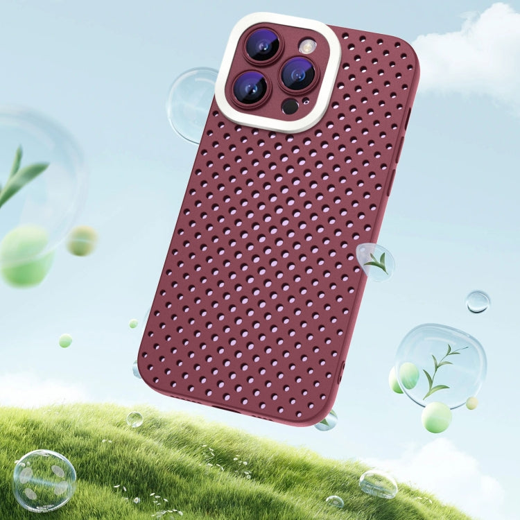 For iPhone 11 Pro Max Hollow Heat Dissipation TPU Phone Case(Rose Red) - free shipping - PMC TechLife - Order now!