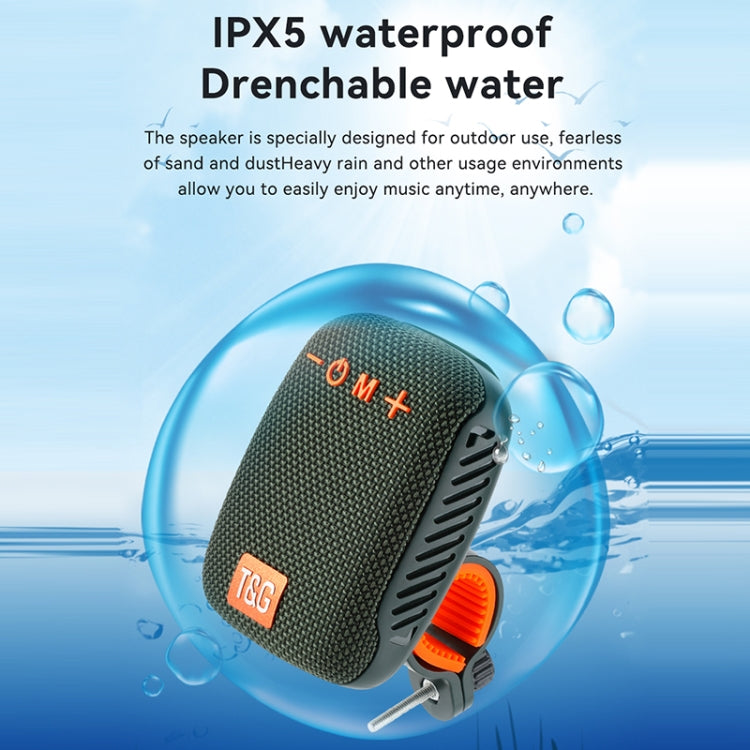 T&G TG-392 Outdoor Bicycle TWS Wireless Bluetooth IPX5 Waterproof Speaker(Dark Green) - Waterproof Speaker by T&G | Online Shopping South Africa | PMC TechLife | Buy Now Pay Later Mobicred