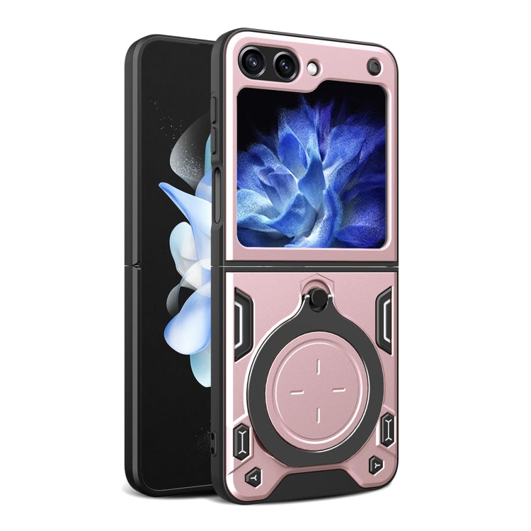 For Samsung Galaxy Z Flip5 CD Texture Magnetic Holder Phone Case(Pink) - free shipping - PMC TechLife - Order now!