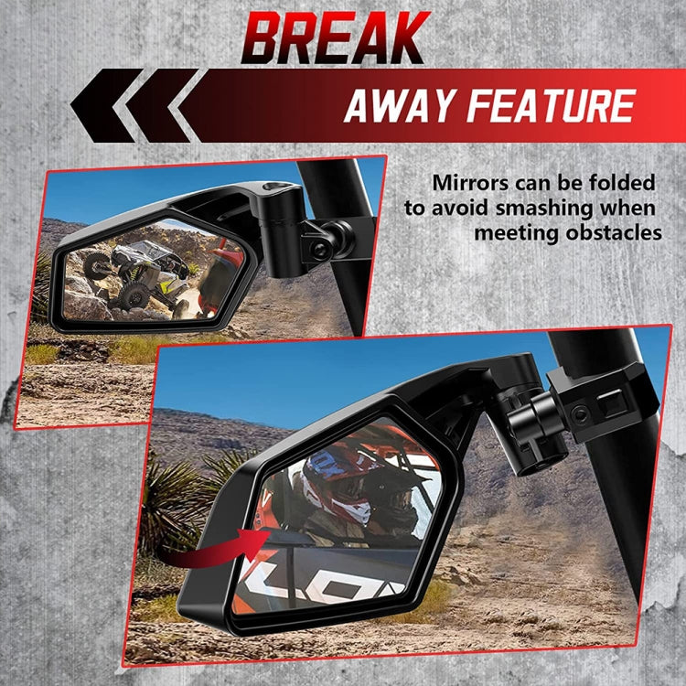 For Can-Am BRP UTV Maverick X3 Off-Road Vehicle Rearview Mirror, Model:UTV-17B Upgrade - Convex Mirror & Accessories by PMC Jewellery | Online Shopping South Africa | PMC Jewellery