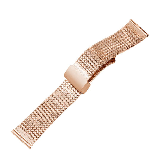 For Apple Watch 8 41mm Magnetic Buckle Herringbone Mesh Metal Watch Band(Rose Gold) - Watch Bands by PMC Jewellery | Online Shopping South Africa | PMC Jewellery