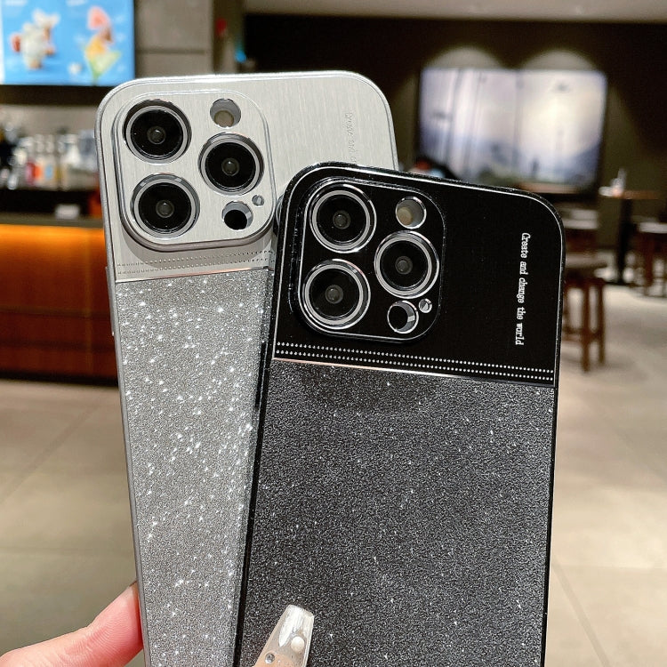 For iPhone 12 Pro Metallic Glitter Powder Shockproof Phone Case(Black) - free shipping - PMC TechLife - Order now!