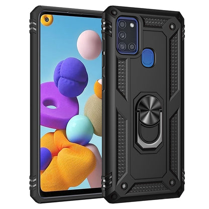 For Samsung Galaxy A21s Shockproof TPU + PC Protective Case with 360 Degree Rotating Holder(Black) - Galaxy Phone Cases by PMC Jewellery | Online Shopping South Africa | PMC Jewellery