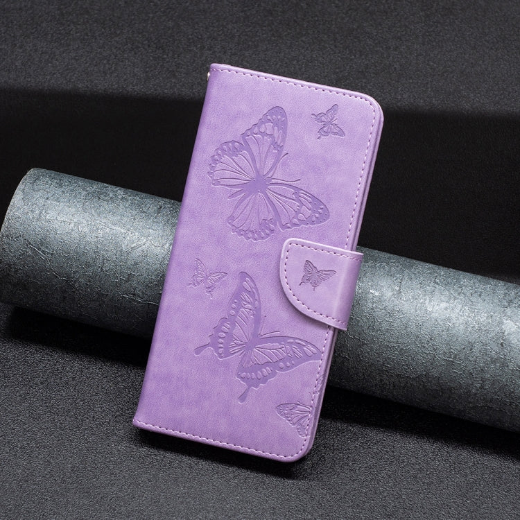 For iPhone 15 Embossing Two Butterflies Pattern Leather Phone Case(Purple) - free shipping - PMC TechLife - Order now!