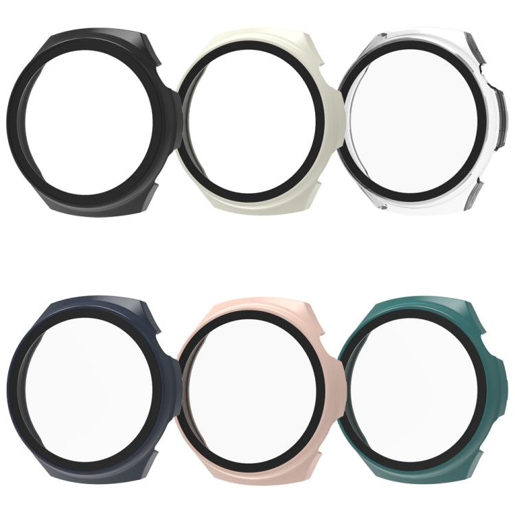 For Huawei Watch 4 Pro Tempered Film + PC Integrated Watch Protective Case(Transparent) - Watch Cases by PMC TechLife | Online Shopping South Africa | PMC TechLife