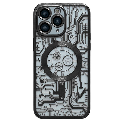 For iPhone 11 Pro Electroplated Circuit Board Pattern MagSafe Phone Case(Black) - iPhone 11 Pro Cases by PMC Jewellery | Online Shopping South Africa | PMC Jewellery