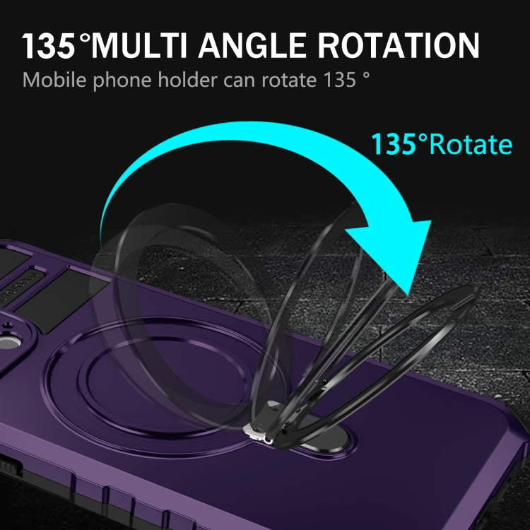 For iPhone 15 Pro MagSafe Magnetic Holder Phone Case(Purple) - free shipping - PMC TechLife - Order now!