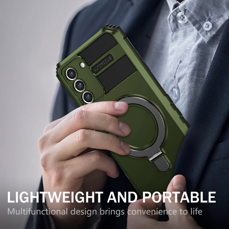 For Samsung Galaxy S21 FE 5G MagSafe Magnetic Holder Phone Case(Green) - free shipping - PMC TechLife - Order now!