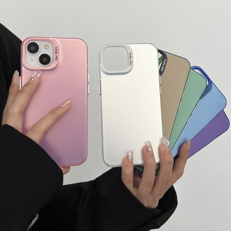 For iPhone 14 Semi Transparent Frosted PC Phone Case(Blue) - free shipping - PMC TechLife - Order now!