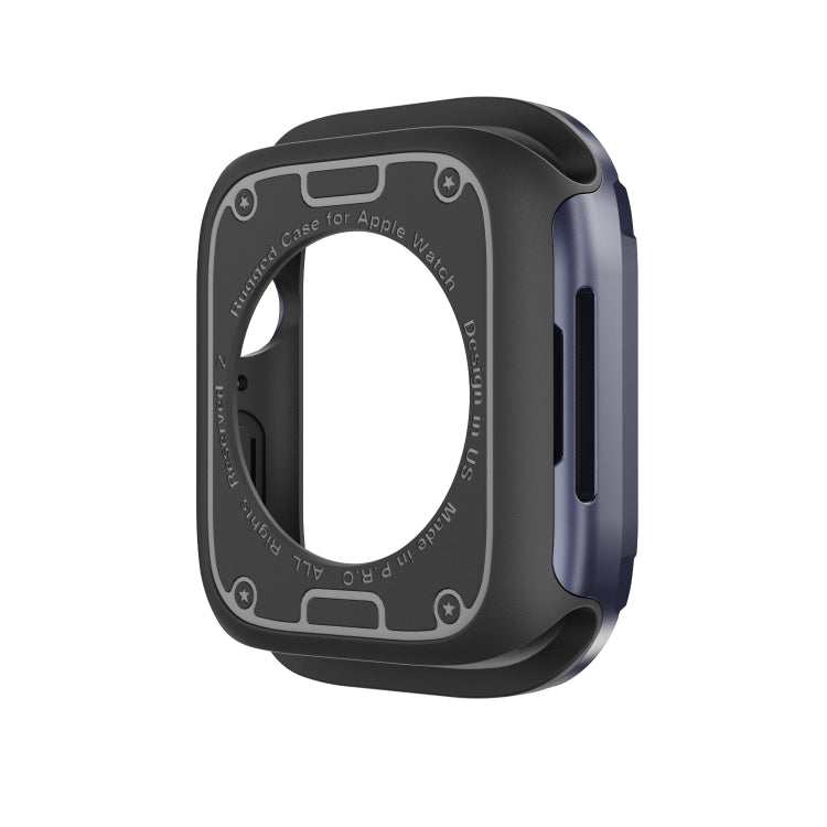 For Apple Watch Series 6 / 5 / 4 / SE 40mm 2-in-1 PC Hybrid TPU Armor Watch Case(Midnight Blue) - Watch Cases by PMC Jewellery | Online Shopping South Africa | PMC Jewellery