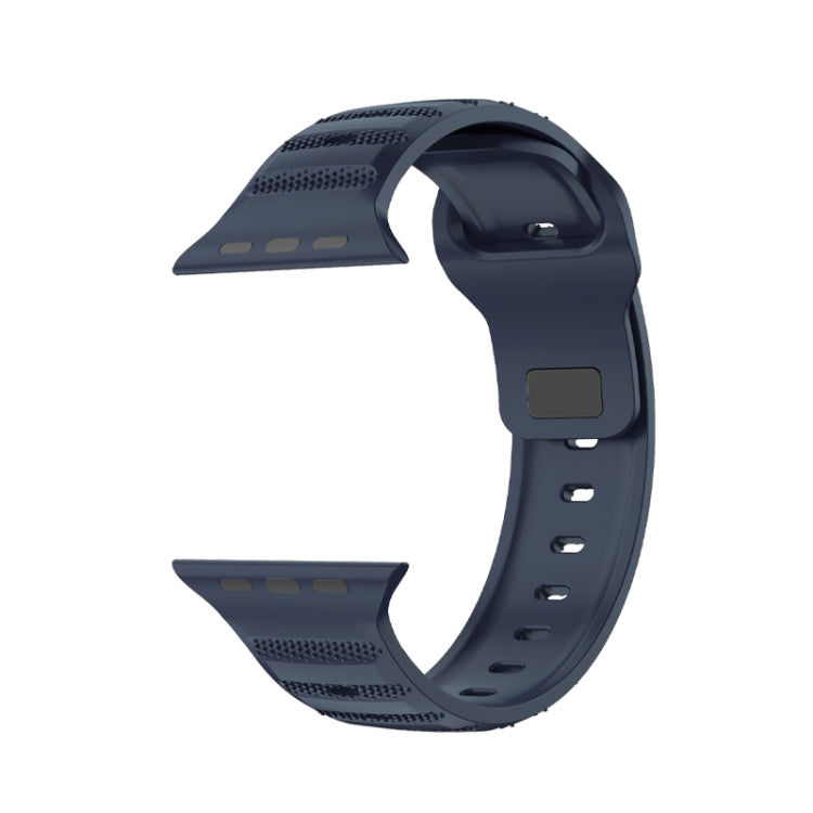 For Apple Watch Ultra 49mm Dot Texture Fluororubber Watch Band(Midnight Blue) - Watch Bands by PMC TechLife | Online Shopping South Africa | PMC TechLife