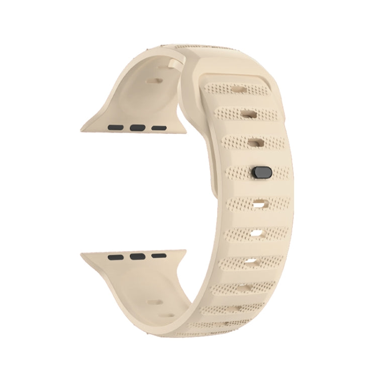 For Apple Watch Ultra 49mm Dot Texture Fluororubber Watch Band(Starlight) - Watch Bands by PMC TechLife | Online Shopping South Africa | PMC TechLife