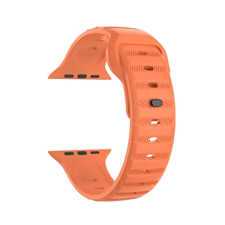 For Apple Watch SE 2022 40mm Dot Texture Fluororubber Watch Band(Orange) - Watch Bands by PMC TechLife | Online Shopping South Africa | PMC TechLife