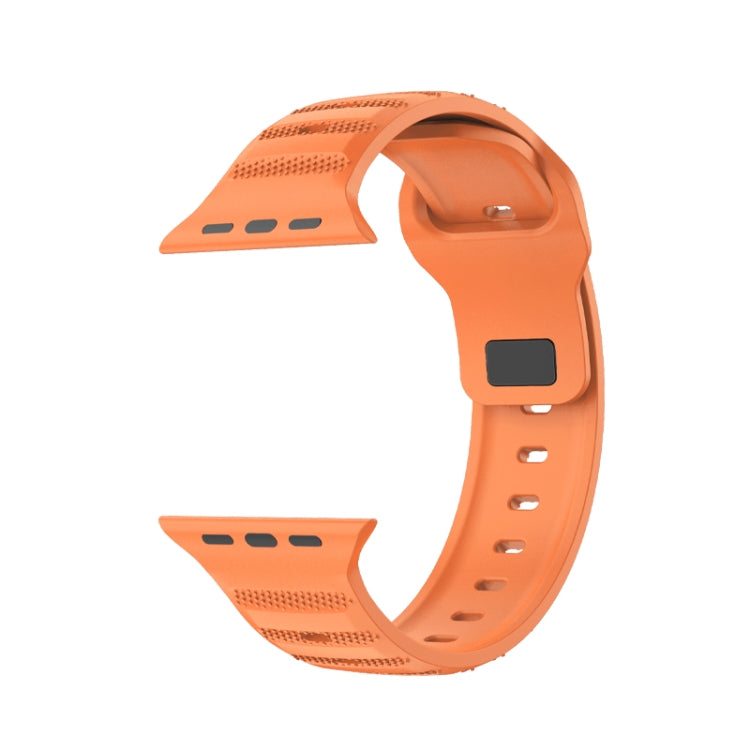For Apple Watch 3 38mm Dot Texture Fluororubber Watch Band(Orange) - Watch Bands by PMC TechLife | Online Shopping South Africa | PMC TechLife