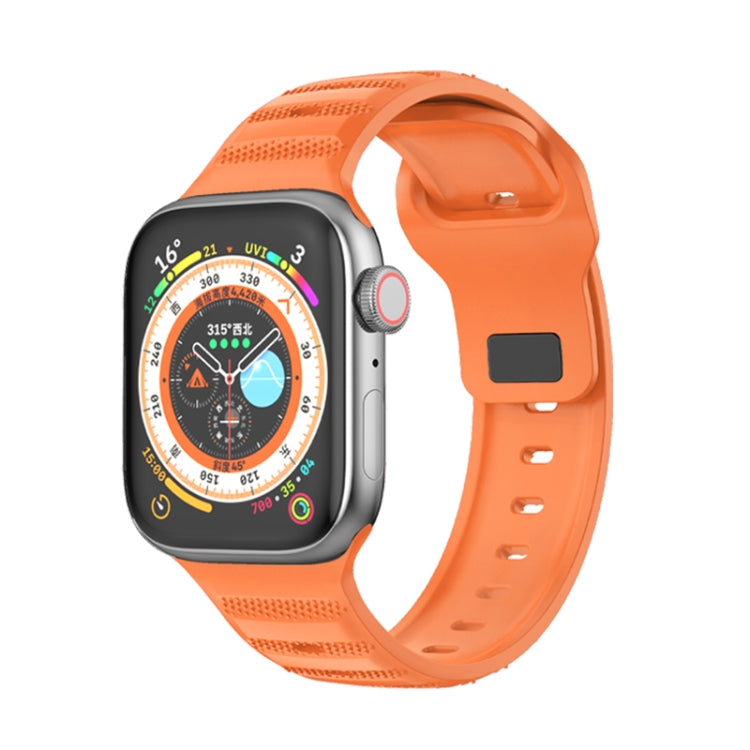 For Apple Watch 3 42mm Dot Texture Fluororubber Watch Band(Orange) - Watch Bands by PMC TechLife | Online Shopping South Africa | PMC TechLife