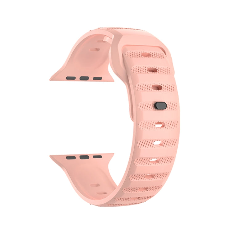 For Apple Watch 2 42mm Dot Texture Fluororubber Watch Band(Nebula Pink) - Watch Bands by PMC TechLife | Online Shopping South Africa | PMC TechLife
