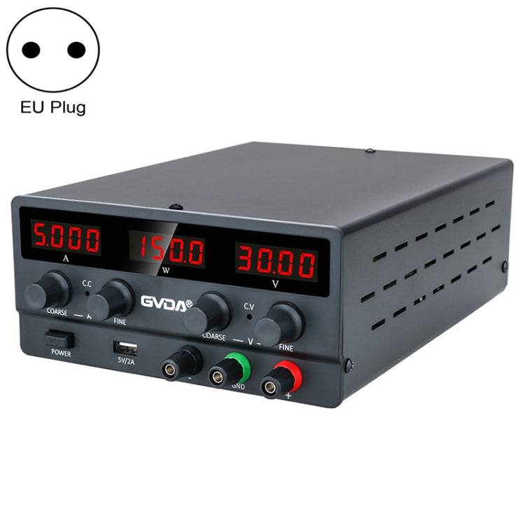 GVDA SPS-H3010 30V-10A Adjustable Voltage Regulator, Specification:EU Plug(Black) - free shipping - PMC TechLife - Order now!