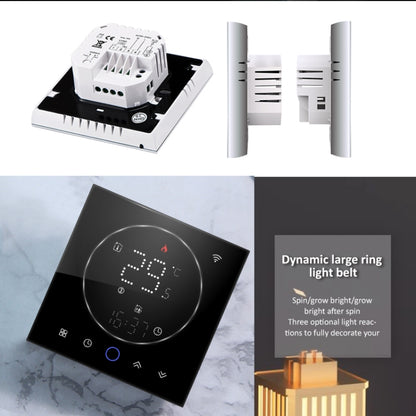 BHT-008GBL 95-240V AC 16A Smart Home Electric Heating LED Thermostat Without WiFi(Black) - Thermostat & Thermometer by PMC Jewellery | Online Shopping South Africa | PMC Jewellery