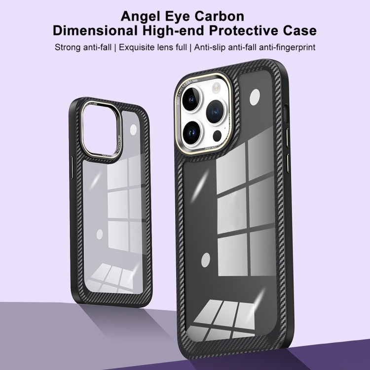 For iPhone 14 Pro Carbon Fiber Transparent Back Panel Phone Case(Blue) - free shipping - PMC TechLife - Order now!