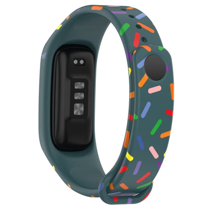 For OPPO Band Sports Rainbow Dots Silicone Watch Band(Dark Green) -  by PMC Jewellery | Online Shopping South Africa | PMC Jewellery