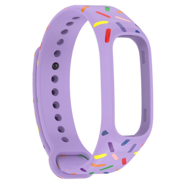 For OPPO Band Sports Rainbow Dots Silicone Watch Band(Purple) -  by PMC Jewellery | Online Shopping South Africa | PMC Jewellery