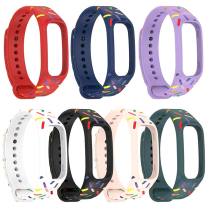 For OPPO Band Sports Rainbow Dots Silicone Watch Band(White) -  by PMC Jewellery | Online Shopping South Africa | PMC Jewellery