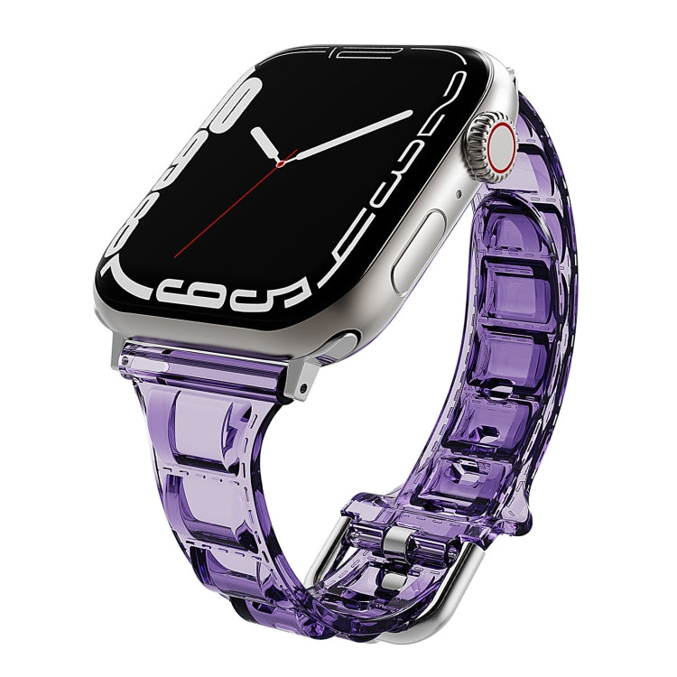 For Apple Watch 5 44mm Cube Airbag Clear TPU Watch Band(Pink) - Watch Bands by PMC TechLife | Online Shopping South Africa | PMC TechLife