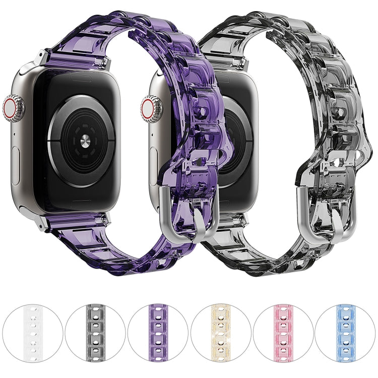 For Apple Watch SE 2022 40mm Cube Airbag Clear TPU Watch Band(Blue) - Watch Bands by PMC TechLife | Online Shopping South Africa | PMC TechLife