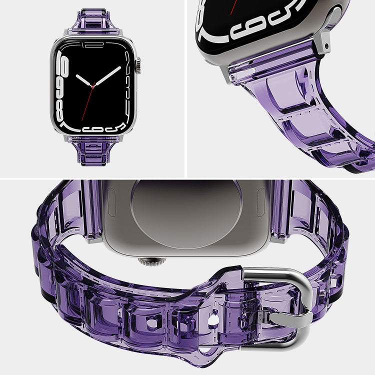 For Apple Watch 6 40mm Cube Airbag Clear TPU Watch Band(Blue) - Watch Bands by PMC TechLife | Online Shopping South Africa | PMC TechLife