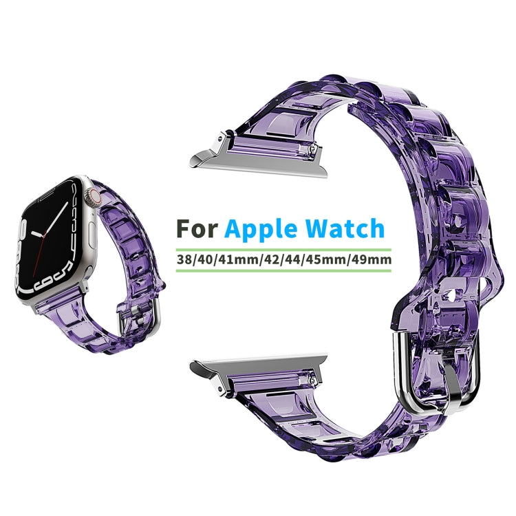 For Apple Watch 5 40mm Cube Airbag Clear TPU Watch Band(Pink) - Watch Bands by PMC TechLife | Online Shopping South Africa | PMC TechLife