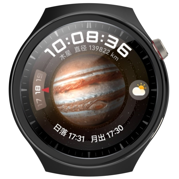 For Huawei Watch 4 Pro Half Coverage Hollowed Watch Protective Case + Hydrogel Film Set(Black) - Watch Cases by PMC TechLife | Online Shopping South Africa | PMC TechLife