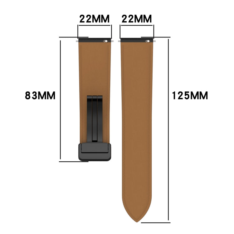 For Huawei Watch 4 / Watch 4 Pro Folding Buckle Genuine Leather Watch Band(Blue) - Watch Bands by PMC TechLife | Online Shopping South Africa | PMC TechLife