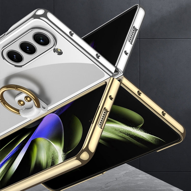 For Samsung Galaxy Z Fold5 GKK Electroplating Phone Case with Ring(Transparent) - free shipping - PMC TechLife - Order now!